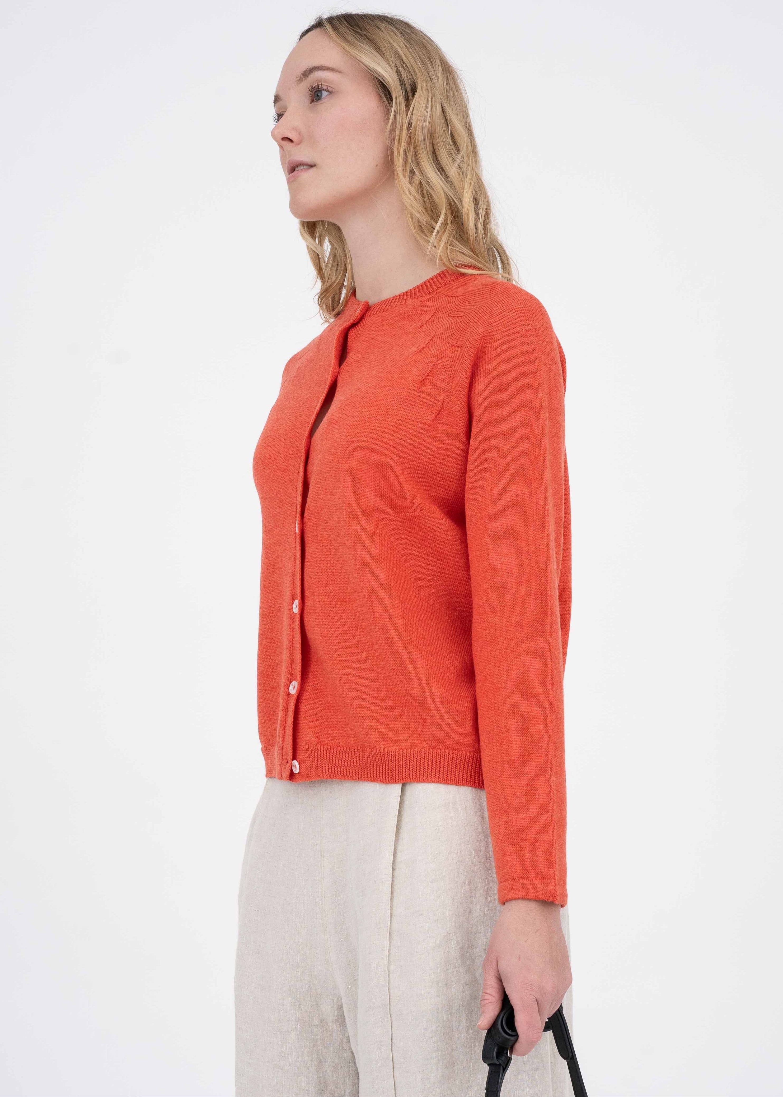 Oceane Extra Fine Merino Wool Button-Up Cardigan