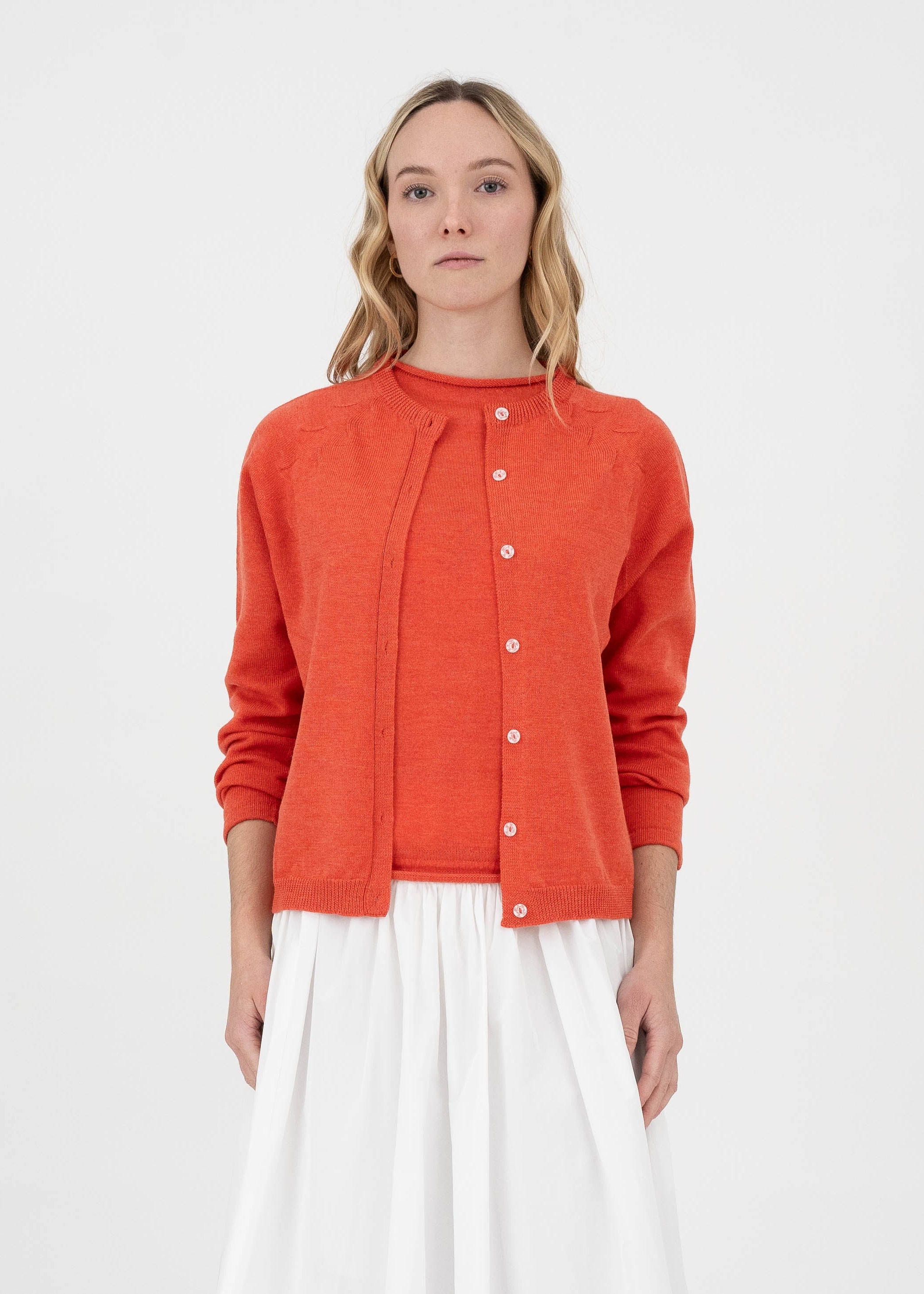 Oceane Extra Fine Merino Wool Button-Up Cardigan