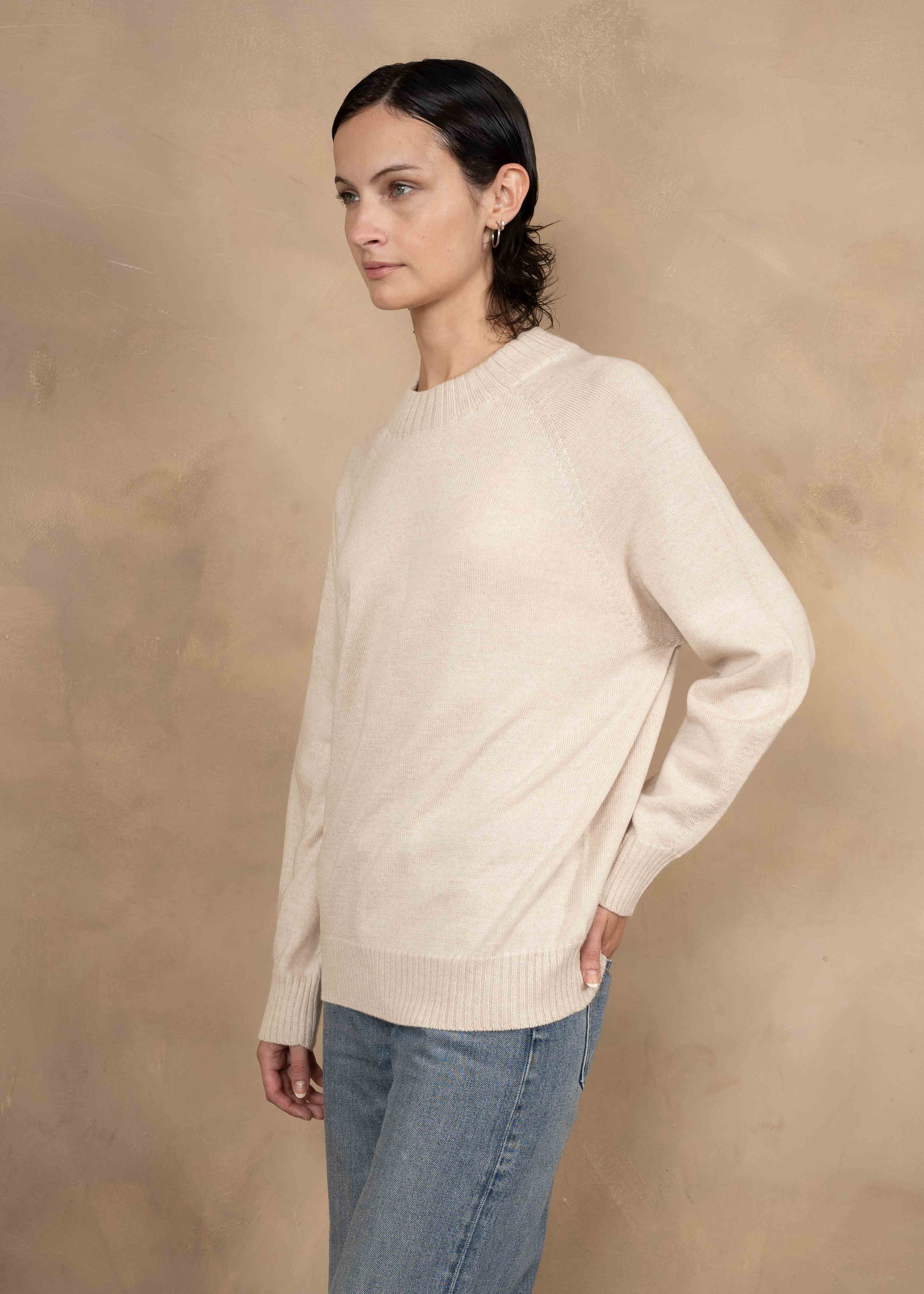 Freya Extra-Fine Merino Wool Relaxed-Fit Crewneck Sweater