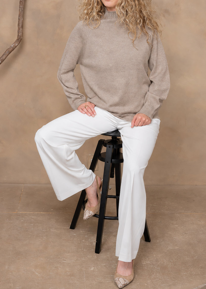 Zena Extra-Fine Merino Wool Relaxed-Fit Turtleneck Sweater