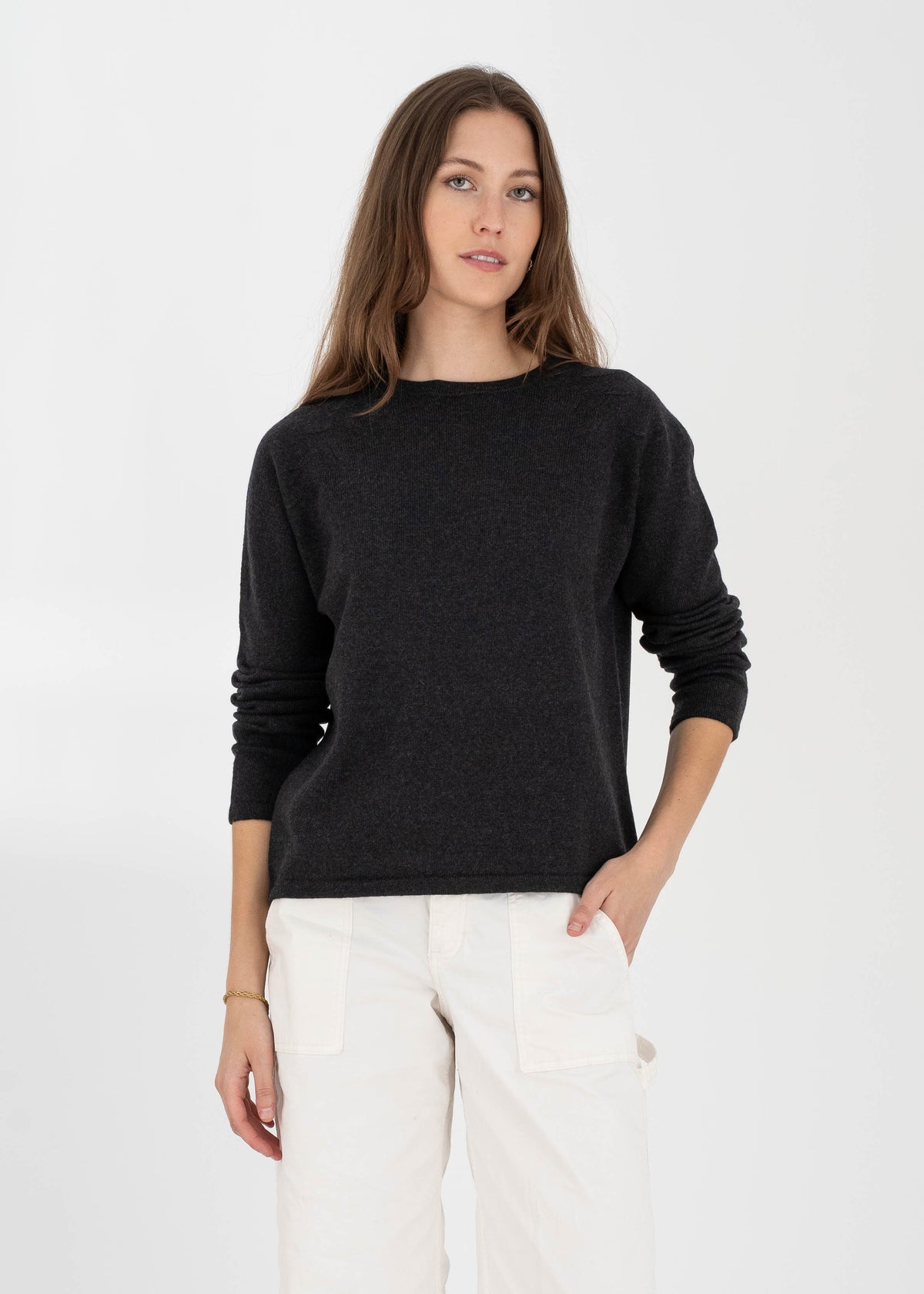 Clara Extra Fine Merino Wool Crew Neck Sweater