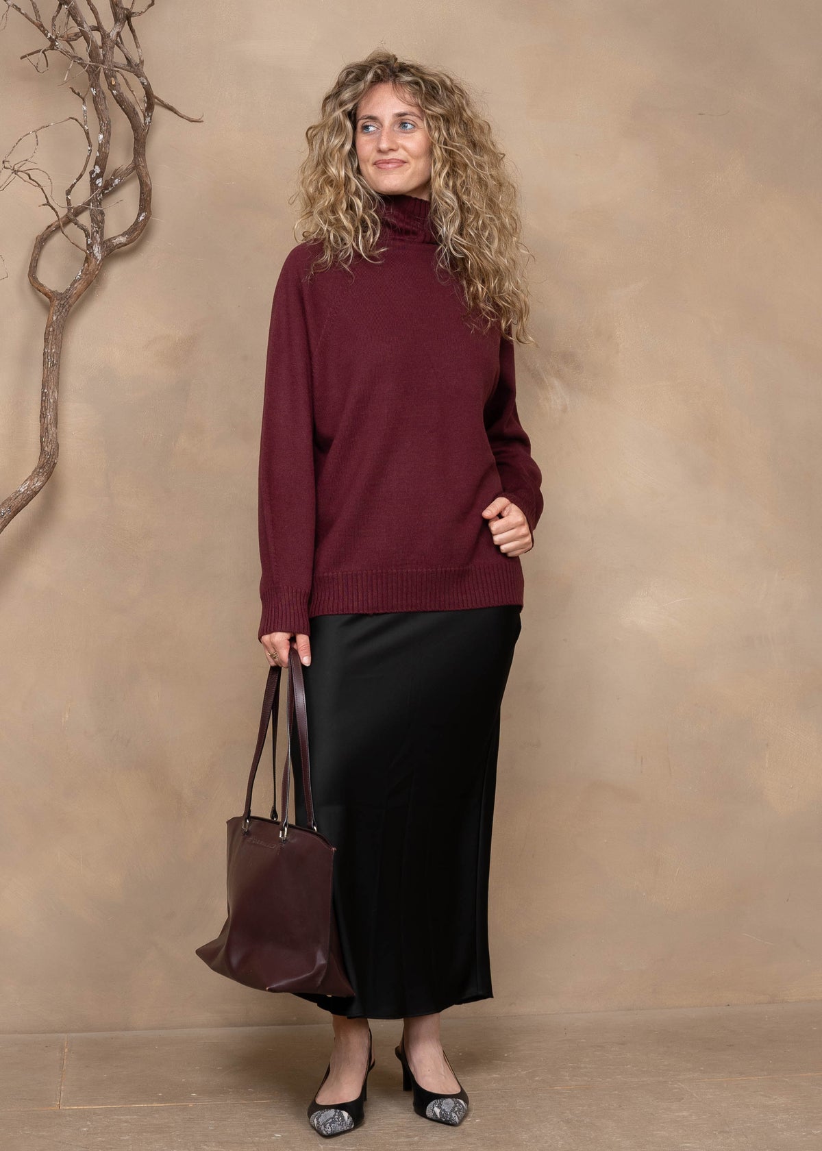 Zena Extra-Fine Merino Wool Relaxed-Fit Turtleneck Sweater