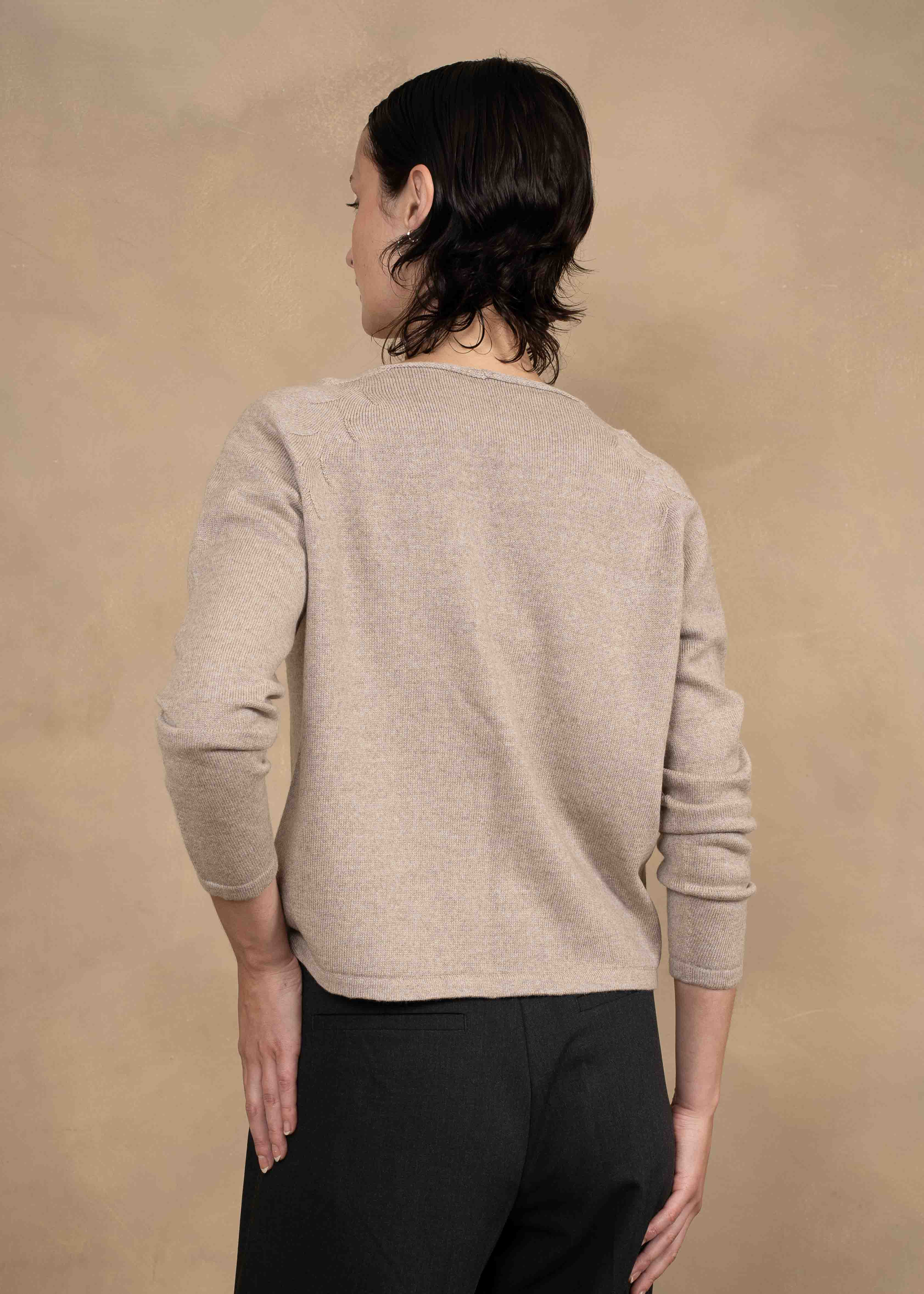 Extra Fine Merino Wool V-neck Sweater - Relaxed Fit