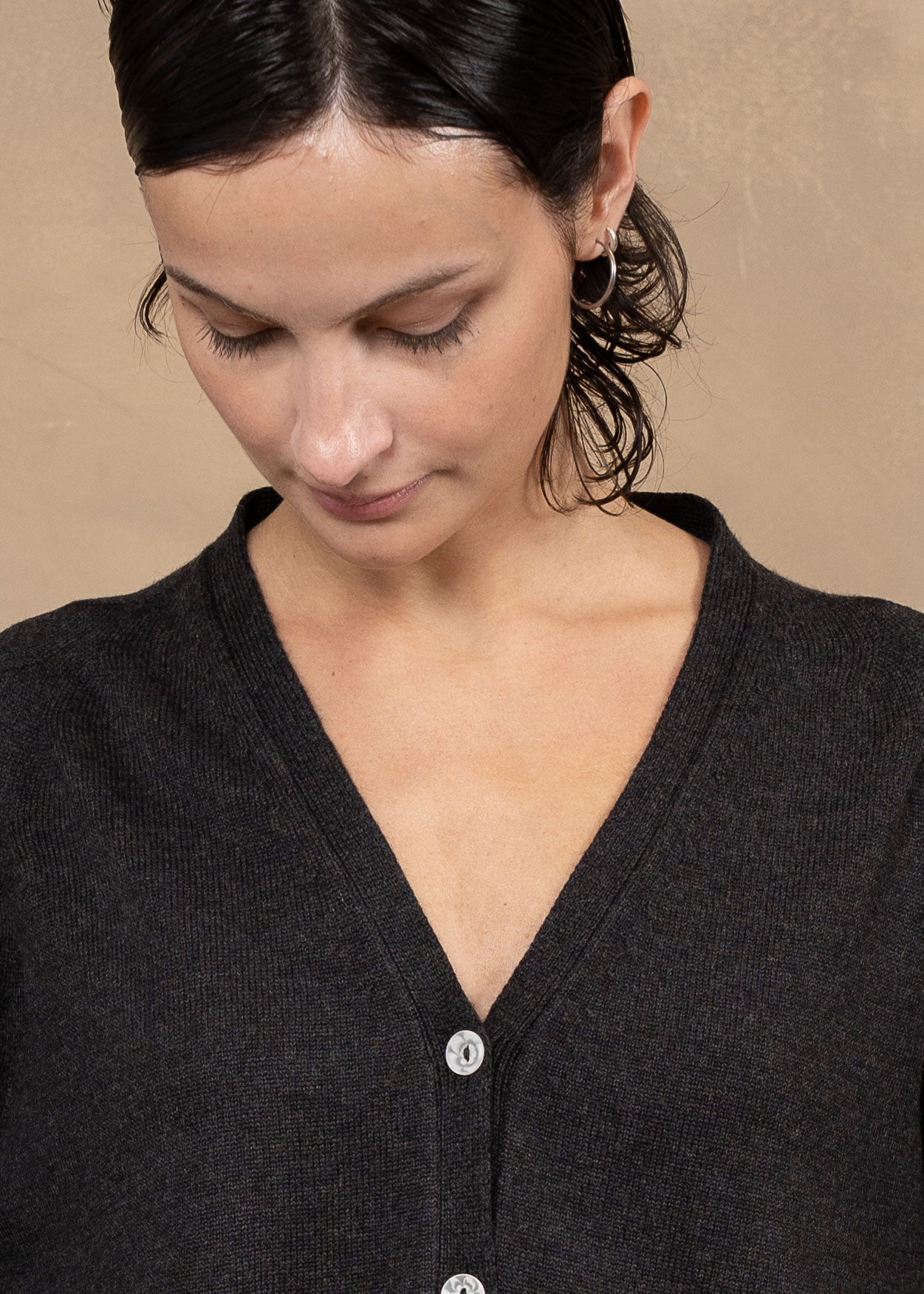 Bella Extra Fine Merino Wool V-neck Cardigan