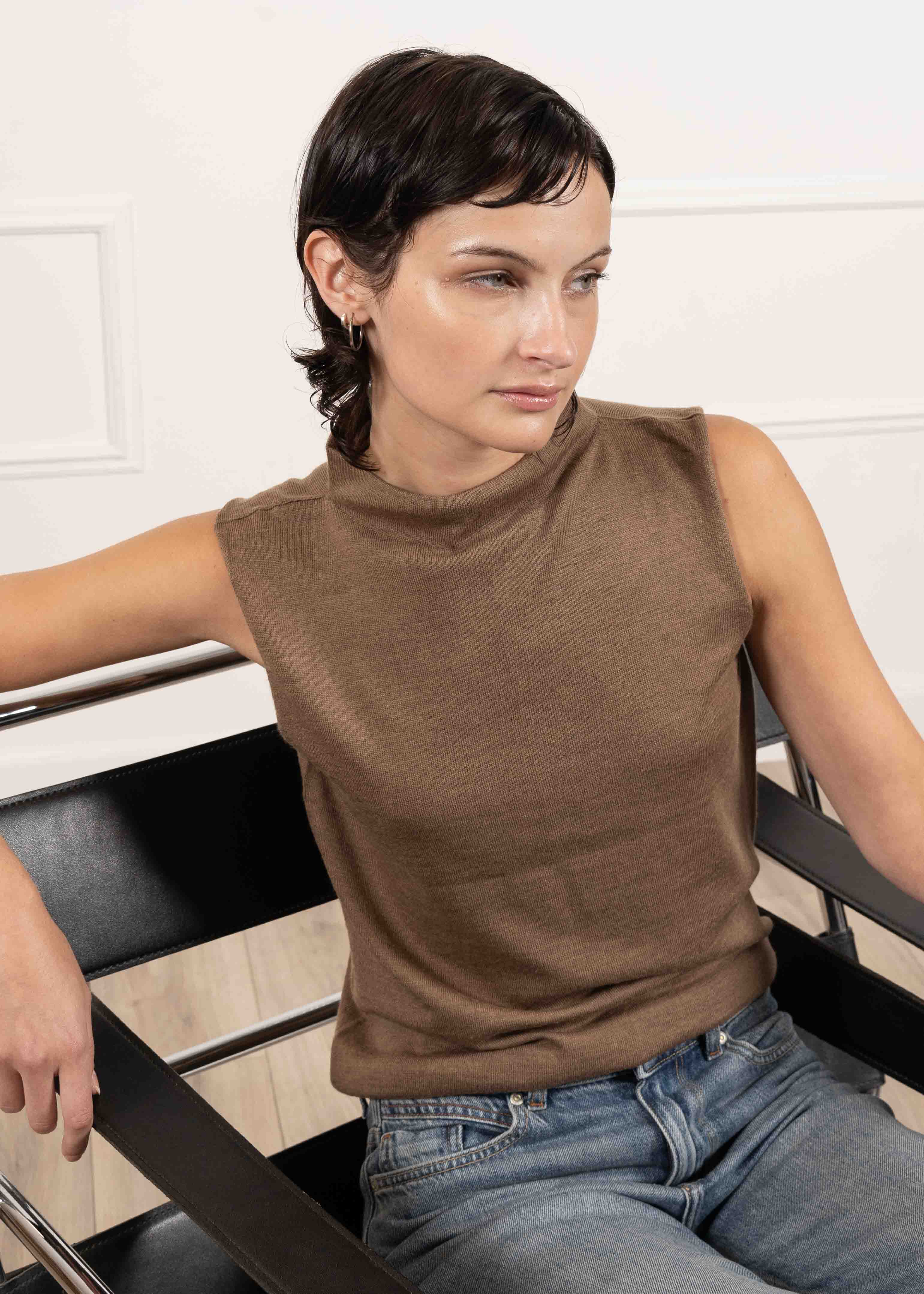 Merino Wool Lightweight Sleeveless Top