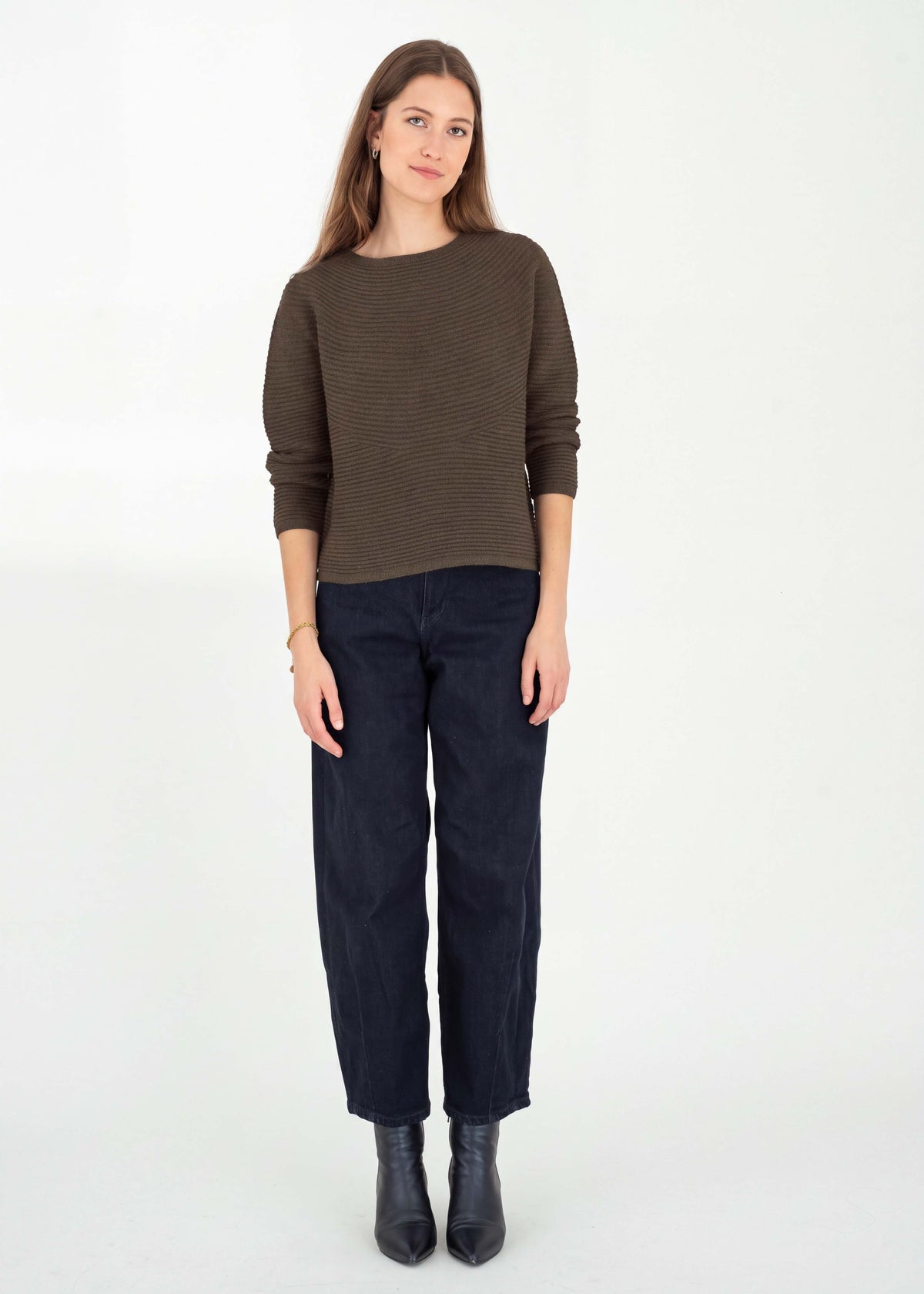Dona Merino Wool Rib Knit Sweater