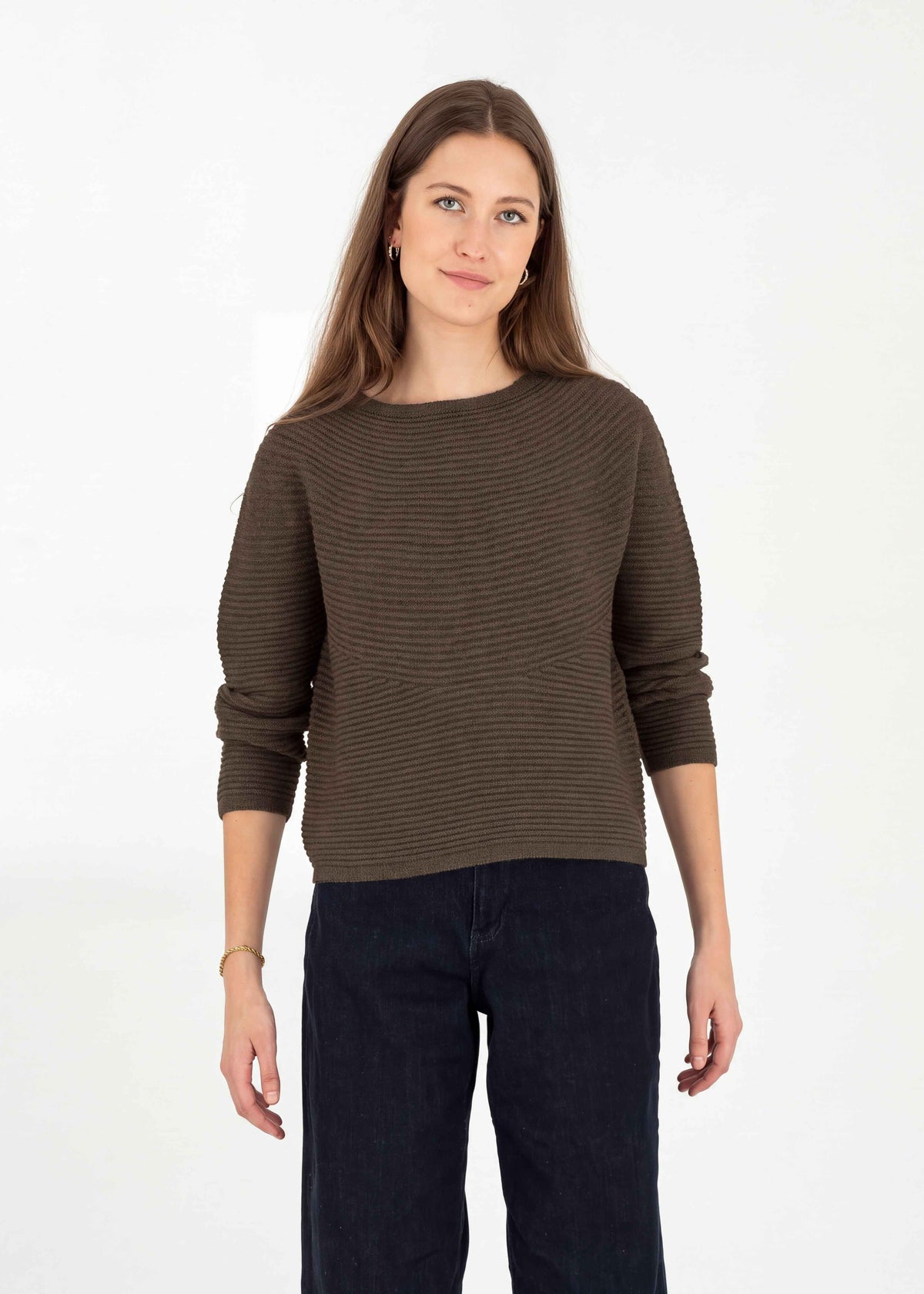 Dona Merino Wool Rib Knit Sweater