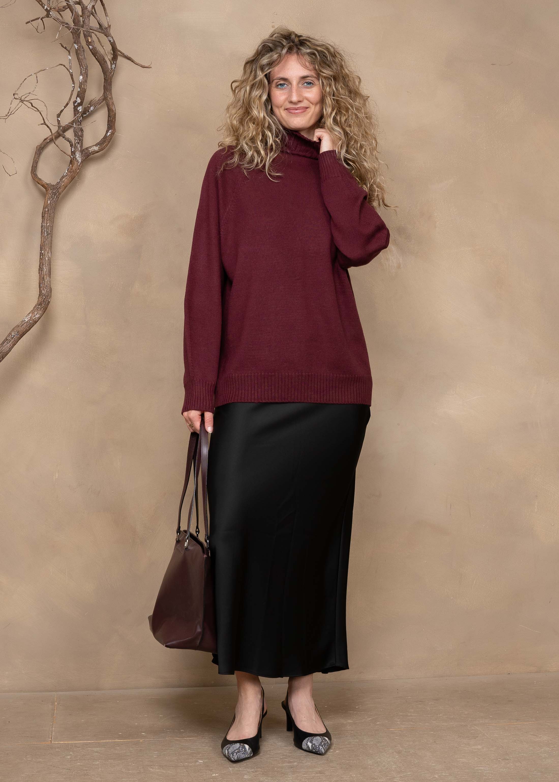 Zena Extra-Fine Merino Wool Relaxed-Fit Turtleneck Sweater