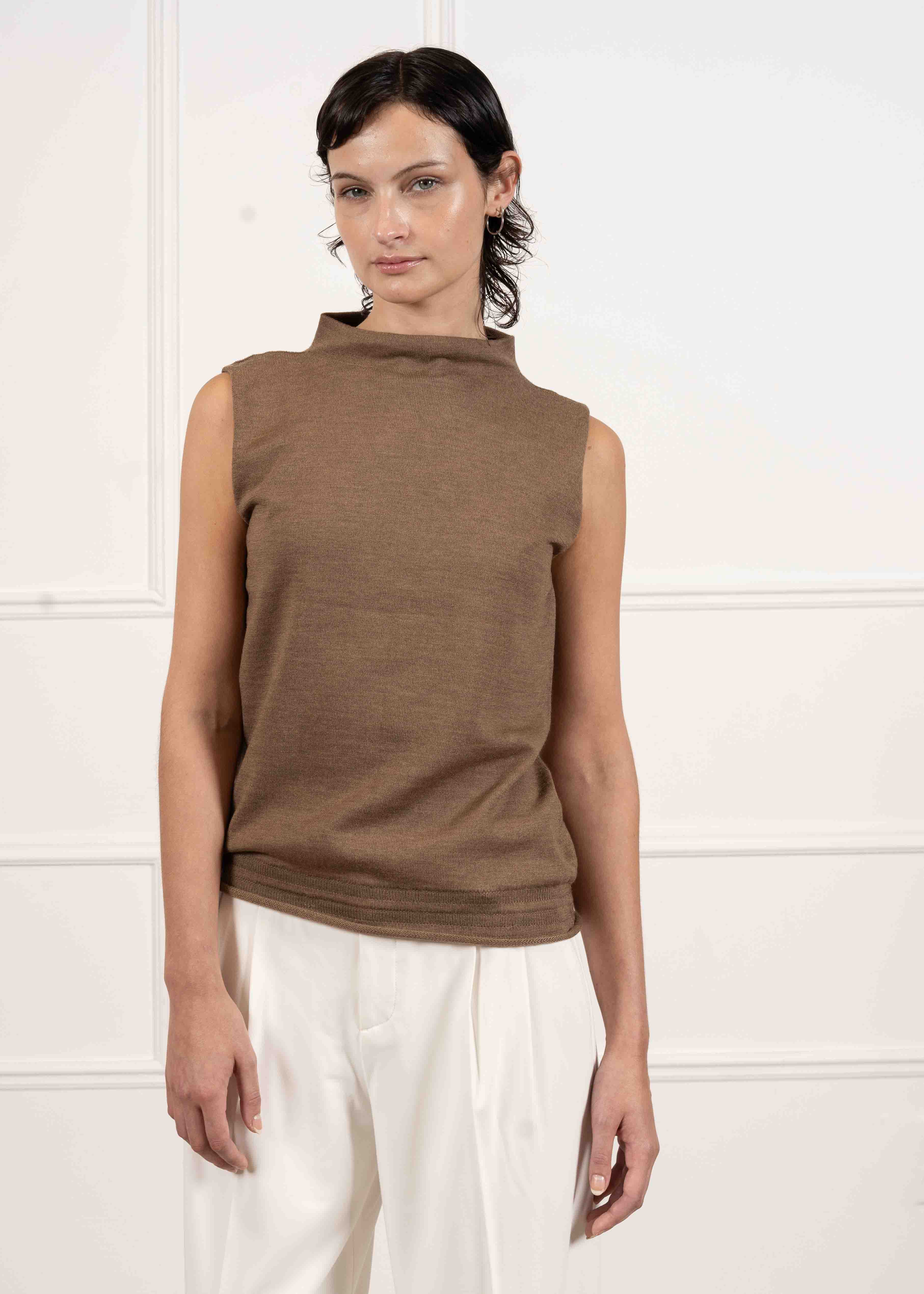 Merino Wool Lightweight Sleeveless Top